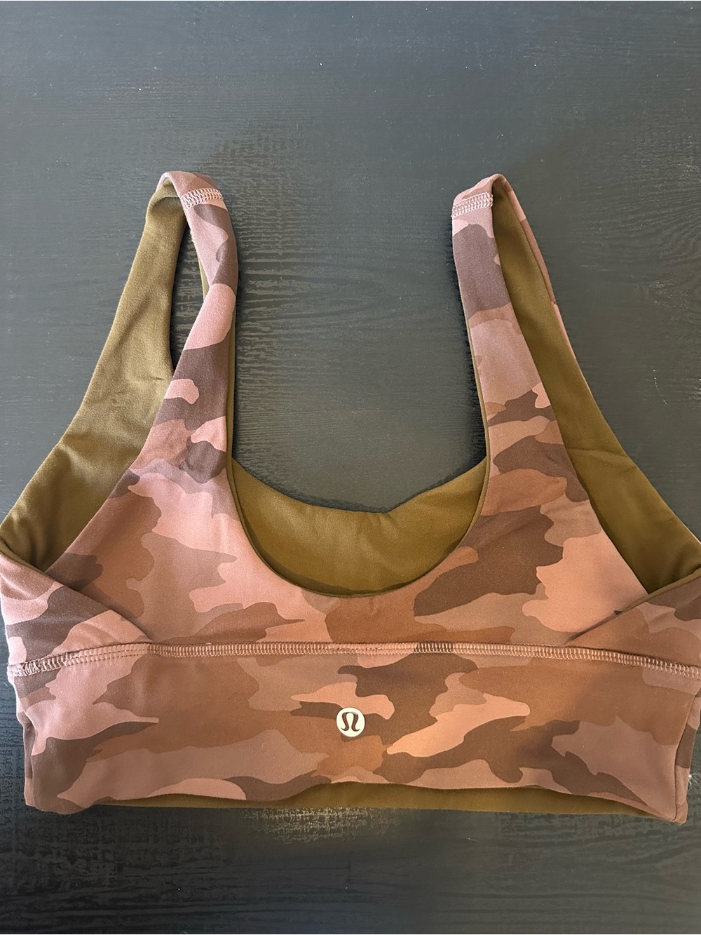 lululemon athletica Reversible brown Camo Sports Bra